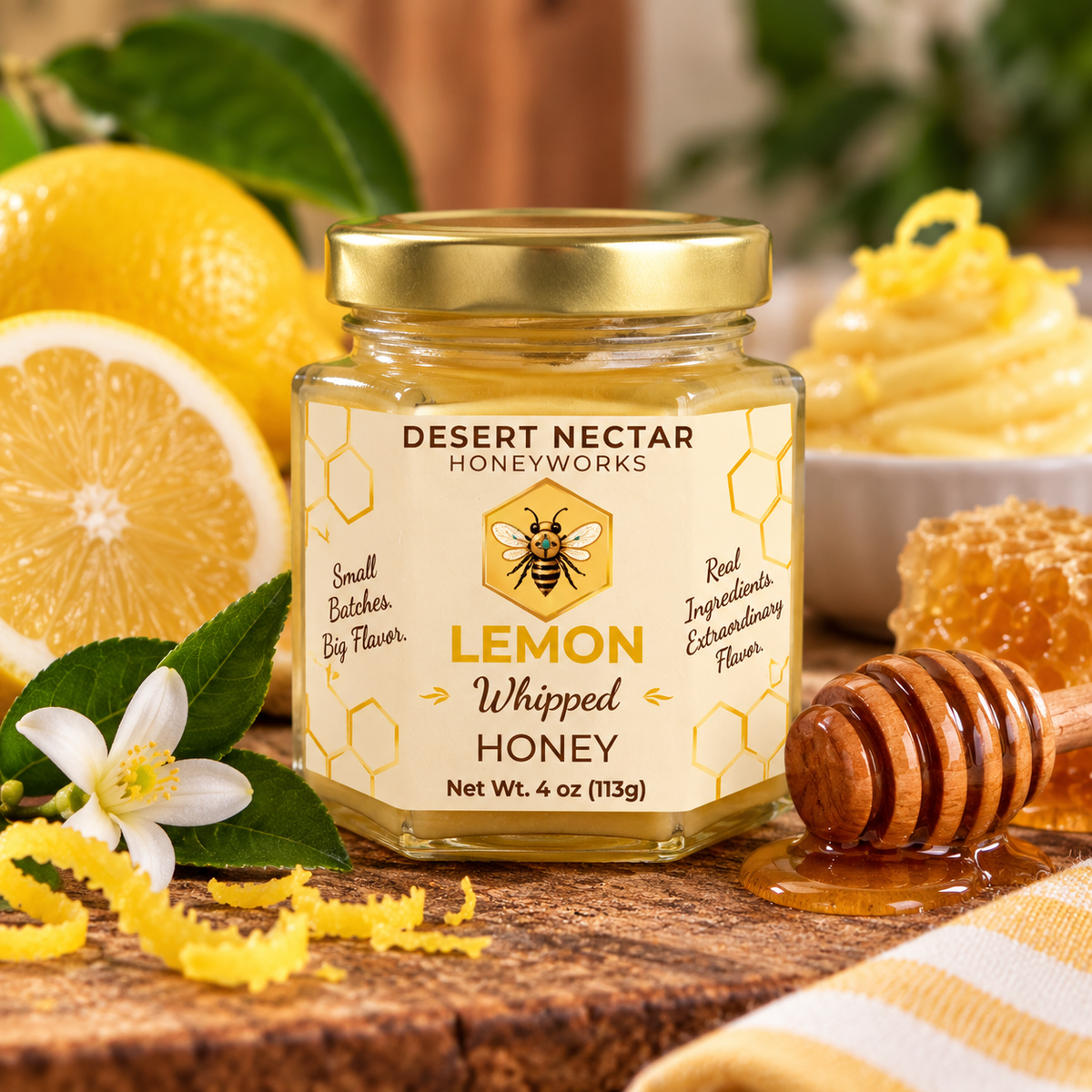 Lemon Whipped Honey 4oz Mini