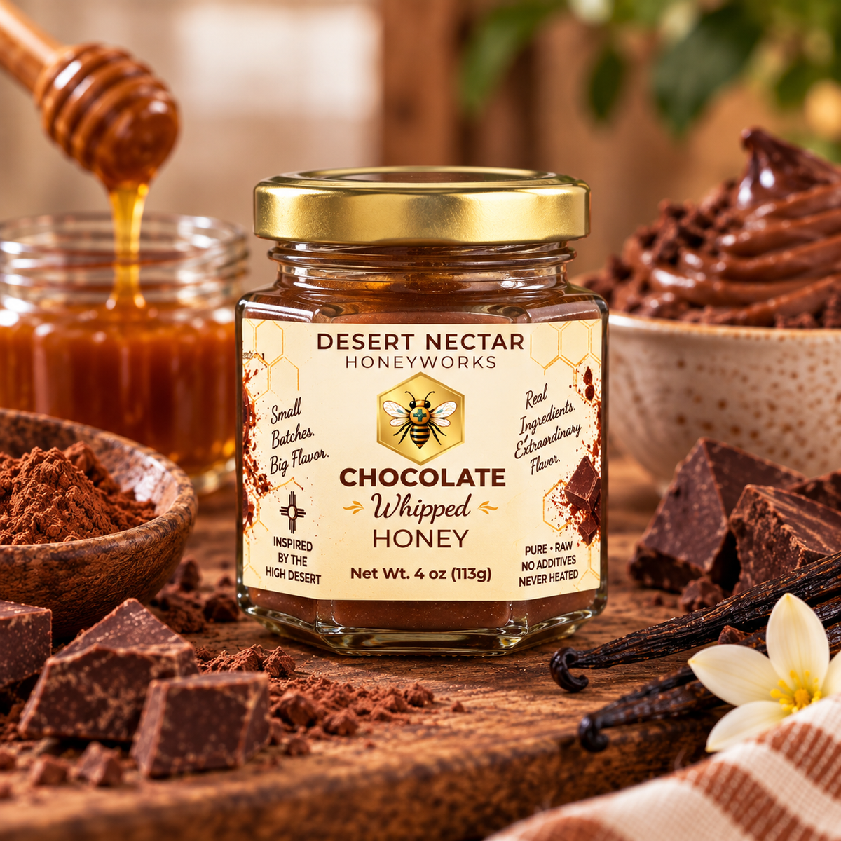 Chocolate Whipped Honey 4oz Mini