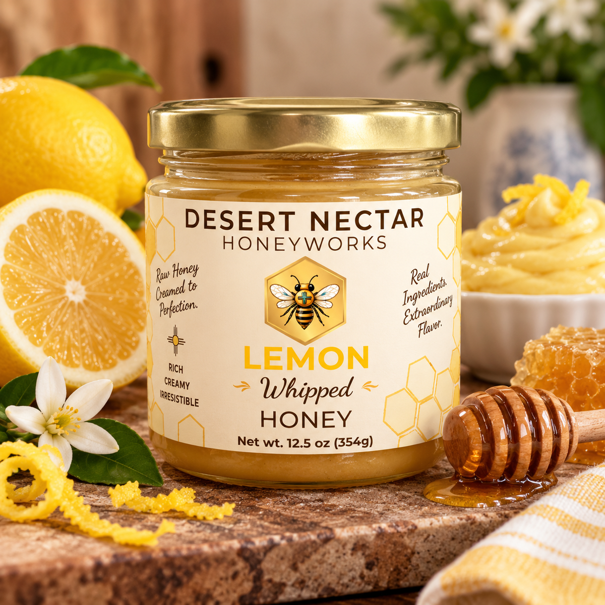 Lemon Whipped Honey 12.5 oz