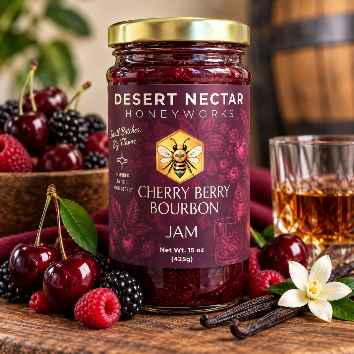 Cherry Berry Bourbon Jam