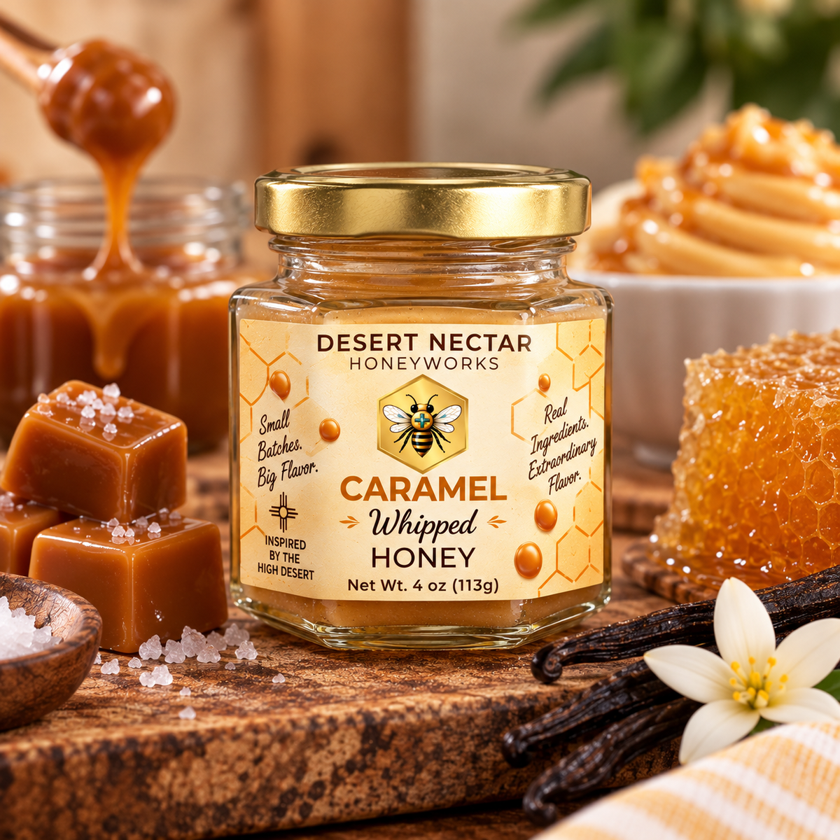 Caramel Whipped Honey 4oz Mini